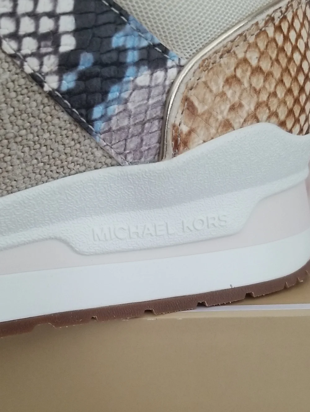 New Michael Kors Lindy Mixed-Media Trainer